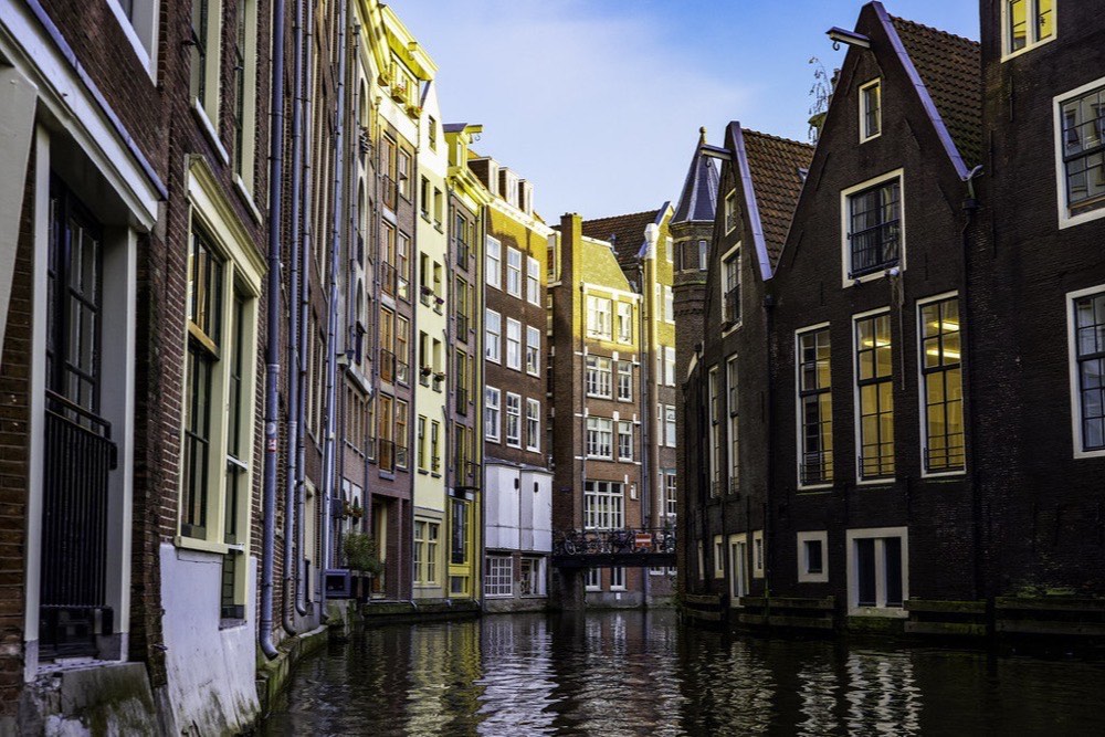 A canal in Amsterdam
